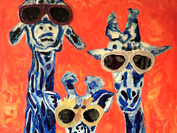  Quadri Pop Art di Carla Bertoli - WHAT ARE YOU LOOKING AT ? - Mixed Technique 60x80 - 2016